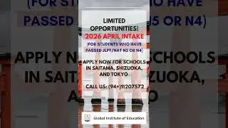 2026 April Intake - Japan Student Visa