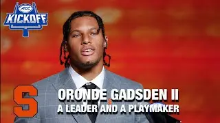 Syracuse's Oronde Gadsden II Is A Leader And A Playmaker | 2023 ACC Kickoff