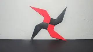 Cómo hacer una estrella ninja (Shuriken) de papel a origami muy fácil.