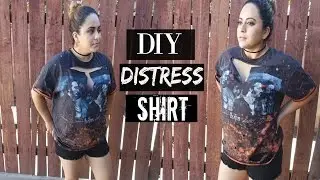 DIY Distressed & Bleached T-Shirt | How To ♡