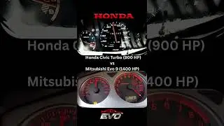 Honda civic vs Mitsubishi Evo 9 #automobile #fast #acceleration #jdmnation #dragracing #cars