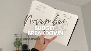 Budget With Me: November 2021 | Cash Budget System | Savings + Debt Payoff | nashswallet