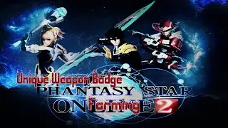 Phantasy Star Online 2: Unique Weapon Badges on Falspawn Den (Urgent Quest) Super HARD