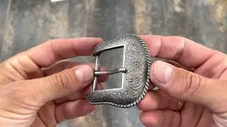 Silver Western Belt Buckle WESI35FLOW