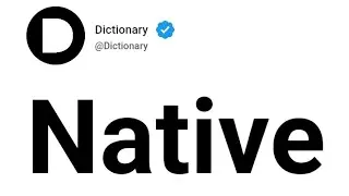 Native Meaning In English