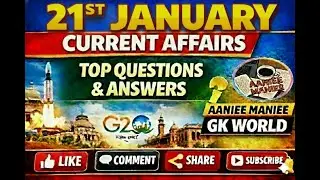 21 January 2026 Current Affairs | Nitin Nabin New BJP President | Sunita Williams Retires | GK Today