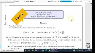 Etude de fonction Partie 2   Bac SM A et B Session Normale