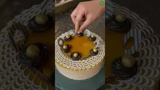 butterscotch caramel cake design #shorts #masterchefimran #cake