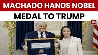 Venezuelan Leader Maria Corina Machado Gifts Nobel Peace Prize Medal To US President Donald Trump