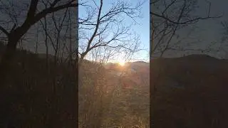 Sunset in Rhodope Mountains in Bulgaria- Lilekovo Village near Chepelare- December 2025