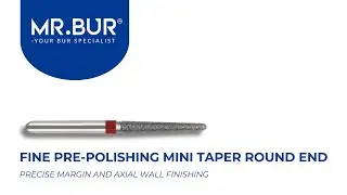 ISO F855L Mini Taper Round End Fine Pre-Polishing Diamond Bur FG | MR.BUR