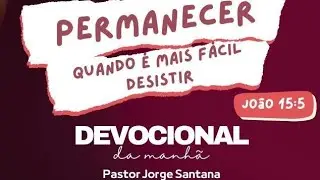 Permanecer quando é mais fácil desistir - João 15:5