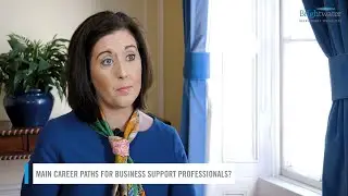 What are the main career paths for business support professionals?