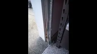 Truck vs Garage door track requiring some minor repairs including fascia removal, track replacement