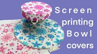 Zeefdruk je eigen ontwerp voor bowl covers #printingtechniques #stencilart #surfacedesign 