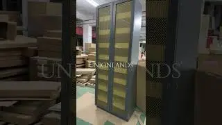 Metal Mesh Doors High Cabinet at the factory of Chinese Custom Cabinet Maker - Unionlands Cabinetry