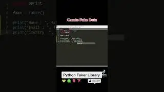 Python create fake or sample data with faker library