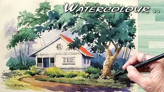🎨 Best Landscape Painting for Beginners to Advanced | Watercolour | जलरंग निसर्गचित्र पेंटिंग