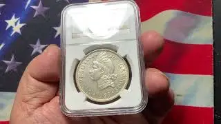 Dominican Republic 1939 Peso NGC AU58 Rare Date