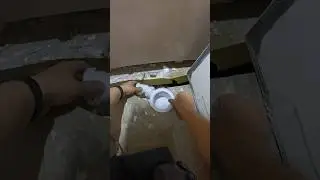 Shower tray trap first fix #diy #plumbing #howto #bathroom #subscribe #youtubeshorts