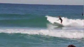 Stand Up Paddle Surfing North Cronulla 18th July 2010 Paddle Trainer riding Starboard Whopper