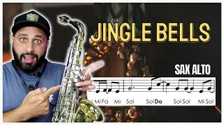 • Jingle Bells | Partitura com notas simplificada - Sax Alto 🎷