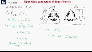 Open delta connection | 3 Phase TF | Transformers | Lec - 35