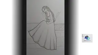 How To Draw Easy Girl Sitting Alone/Very Easy Pencil Drawing For Beginners/Girl Drawing