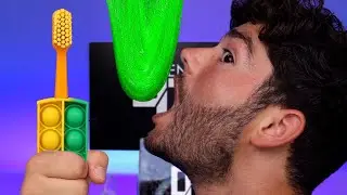 DIY Edible Slime vs ASMR Toothbrushes !?