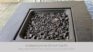 In Hand Review of Endless Summer GAD15255SP 30-in Square Gas Pit with Ceramic Tile Mantel Fire Table