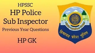 HP Sub Inspector Question Paper|HP GK|HPSSC
