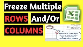 How to use Freeze Panes in Excel? | How to  Freeze Multiple Rows/Columns | learn xtra