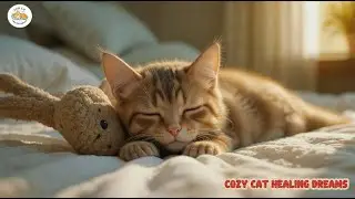 12 Hours Cozy Cat Healing Dreams 🐾🌙 Calm, Relax & Sleep Peacefully | Tranquil Calm Deep Relaxation 😴