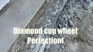 Diamond cup wheel cuts like butter 🧈