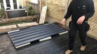 Монтаж металлических кровельных листов на заднюю стену