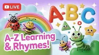 LIVE: Kindergarten Learning 🔤 ABC Letters, Shapes & Animal Names!