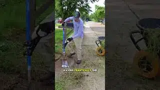 #landscape #shorts #mowing #edging #cleanup #asmr #satisfying  #cleaning #overgrownyard #fypシ