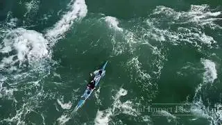 Sea kayaking at the Skerries, Holyhead, wales.