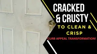 From Cracked & Crusty to Clean & Crisp | Front Door Refresh#apartmentmakeover #diy