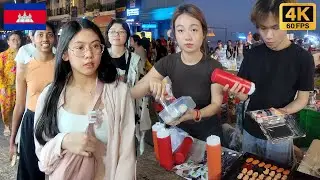Amazing! CAMBODIAN Street Food Tour 2025 - Walking Tour at Riverside Market, Phnom Penh