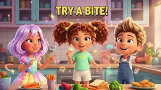 Try a Little Bite! |H1elp Picky Eaters Try New Foods 🍇🥦 | WonderBrightKids Song