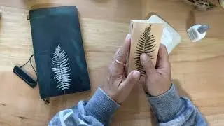 How to Stamp your Leather Journal Cover , DIY Travelers Notebook