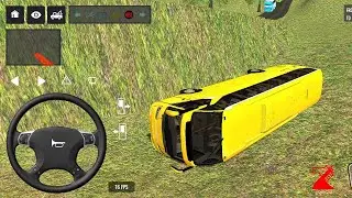 😭 Bus Lost Control on Hill Road | 😱 Bus Overturned Crash | 🔥 Bus Simulator India