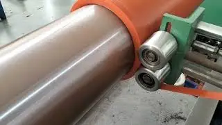 Rubber covering process #woodworking  #laminatingmachine  #roller  #rubberroller   #furniture