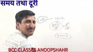 समय तथा दूरी Time and distance #bccclassesanoopshahr #timeanddistance #fasttrick