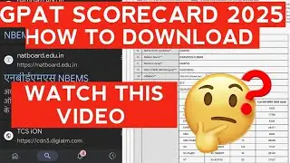 HOW TO DOWNLOAD GPAT SCORECARD 2025 l GPAT SCORECARD 2025 l GPAT SCORECARD 2025 l GPAT SCORECARD
