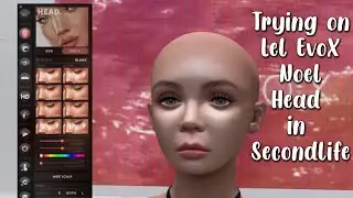 Trying on the LeL EvoX Noel Head & making a shape in Secondlife
