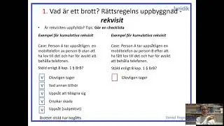 Straffrätt 2 - Del 12 - Exempel på rekvisit