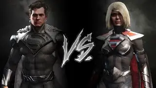 Injustice 2 - Superman Black Suit Vs. Dark Supergirl (VERY HARD)