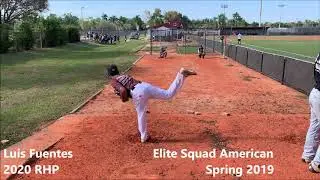Luis Fuentes (2020 RHP) *BULLPEN* Stoneman Douglas HS / Elite Squad Baseball